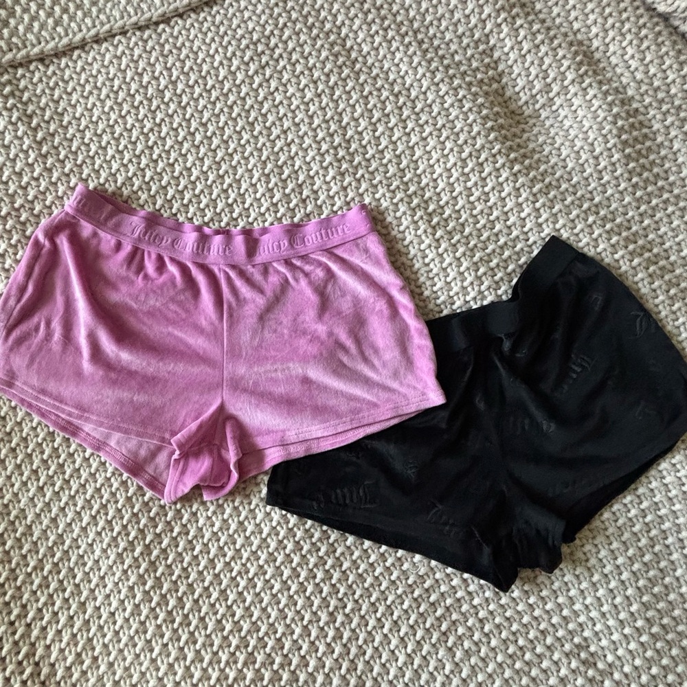 BUNDLE of TWO Juicy Couture Velour Lounge Shorts